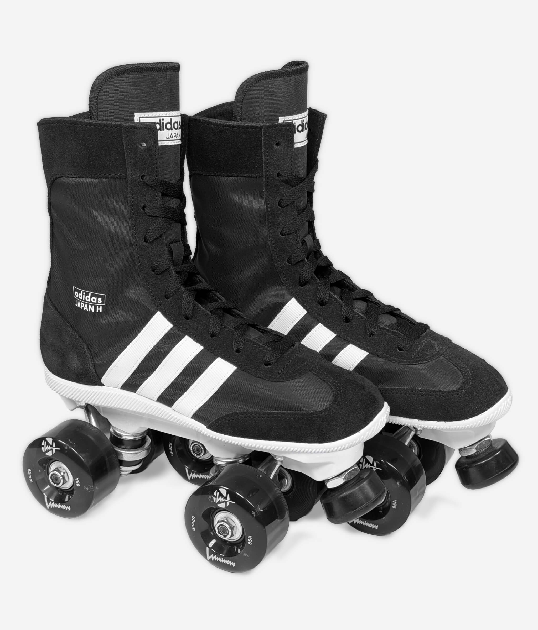 Adidas Japan H roller skate sneakers by Loumy's World in black and white