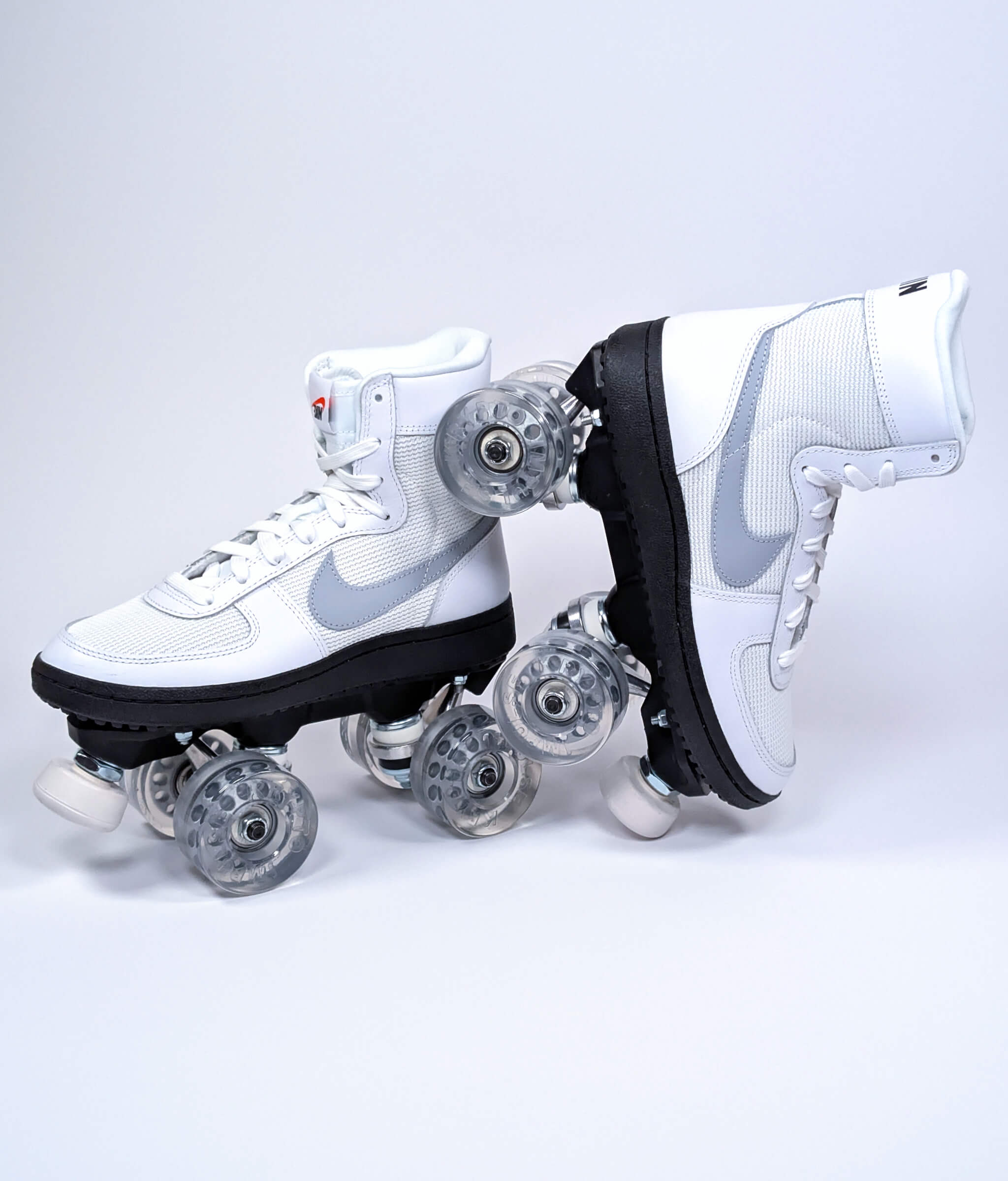 Loumy’s Nike Field General High x Stranger Things roller sneakers in a tilted view